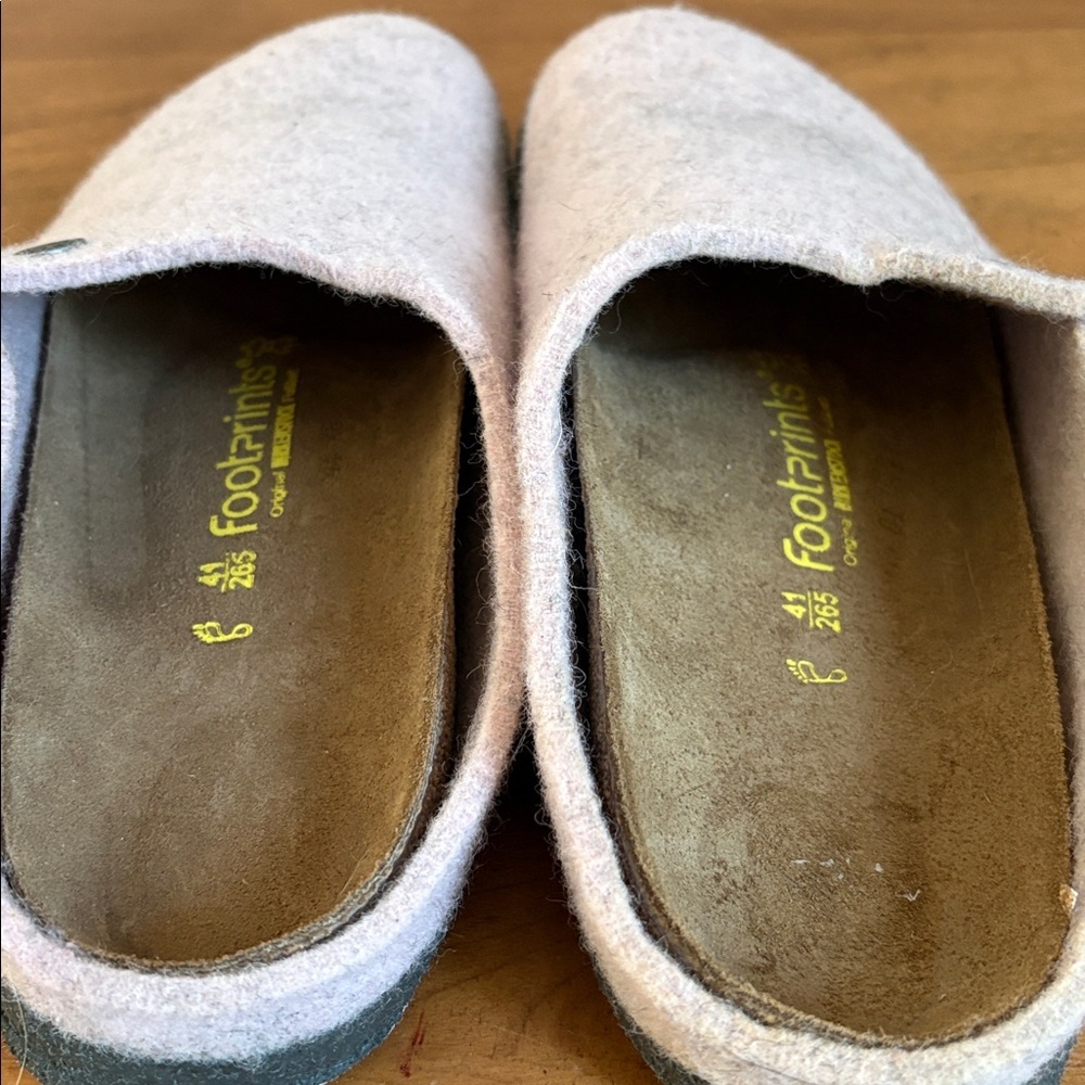 Birkenstock Zermatt Shearling Light Pink Wool Felt Clogs Size 41 - Picture 9 of 16